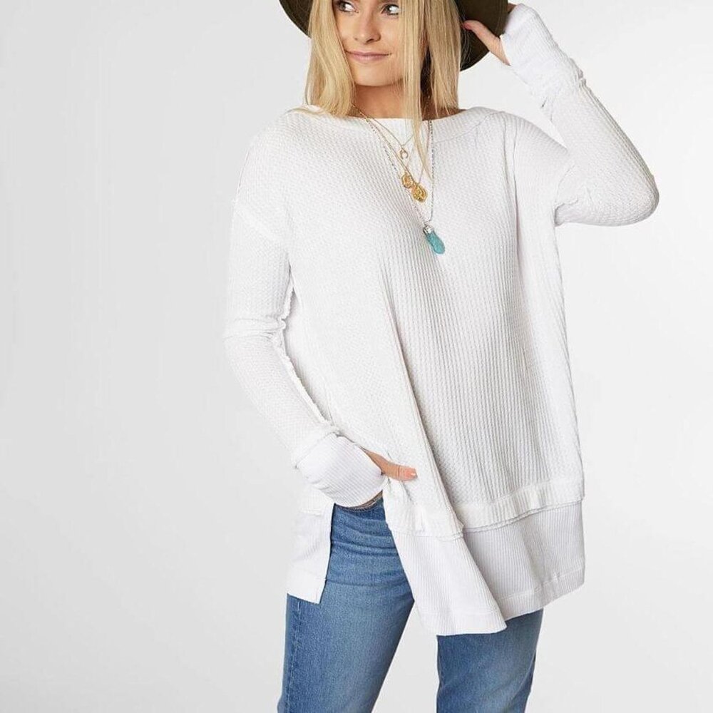 We the Free White Waffle Top s